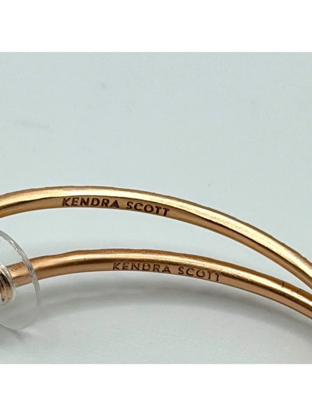 Kendra Scott Veronica Hoop Earrings Rose Gold Crystal Accents